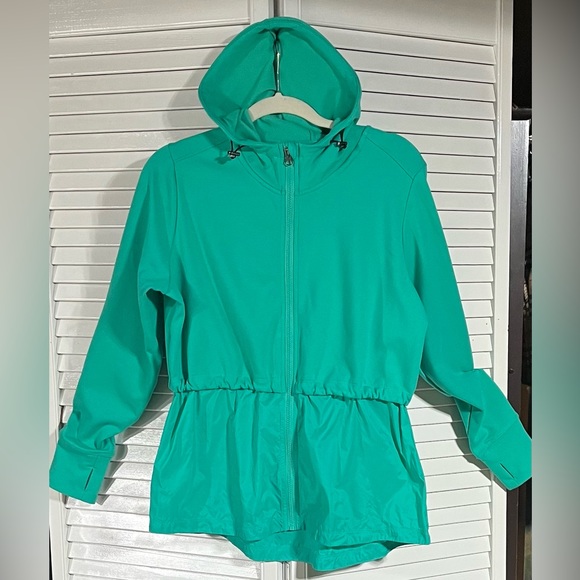 Athletic large (12/14) green zip up hoodie - Picture 1 of 10